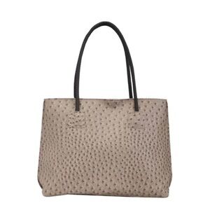 22 TOTE Bag, Top Handle, Ostrich Tope Color